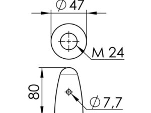 Ogive en zinc pour hélice Ø 35/40 mm