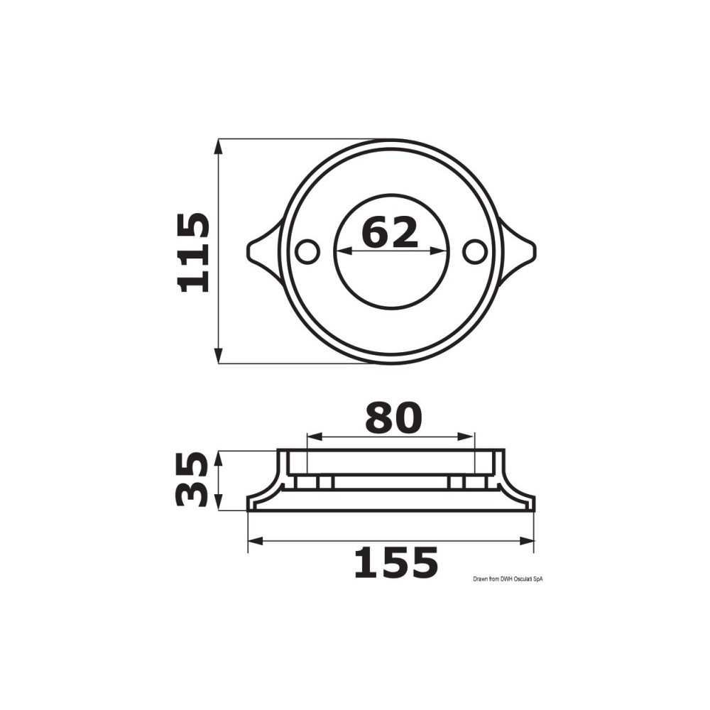 Anode collier aluminium Volvo 280/290 – Image 2