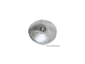 Anode rose gouvernails Ø 125 mm