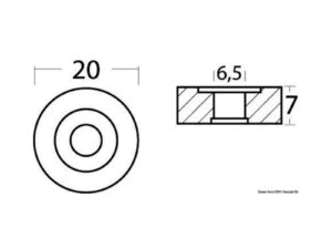 Rondelle aluminium 20x7 mm Aluminium