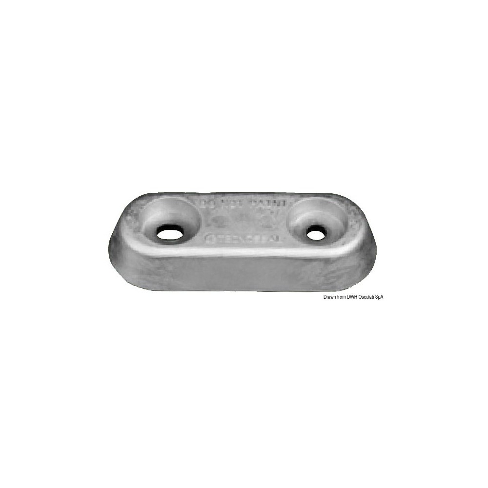 Anode oval type Vetus aluminium 25 mm 10,5 mm