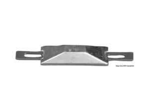 Anode rectangulaire avec encoche 127x60x25 mm