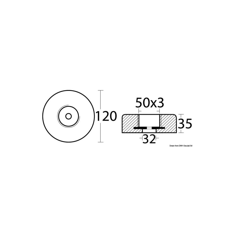 Anode magnésium fixation escamotable Ø 120 mm – Image 2