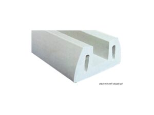 Défence de quai en PVC gris 72x30 mm Découpes de 2m