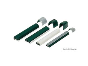 Liston en PVC blanc 38 mm Découpes de 4m