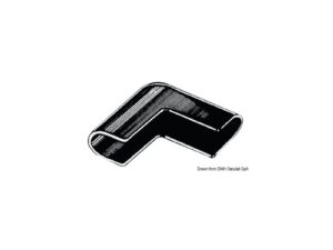 Terminal angle 90° noir