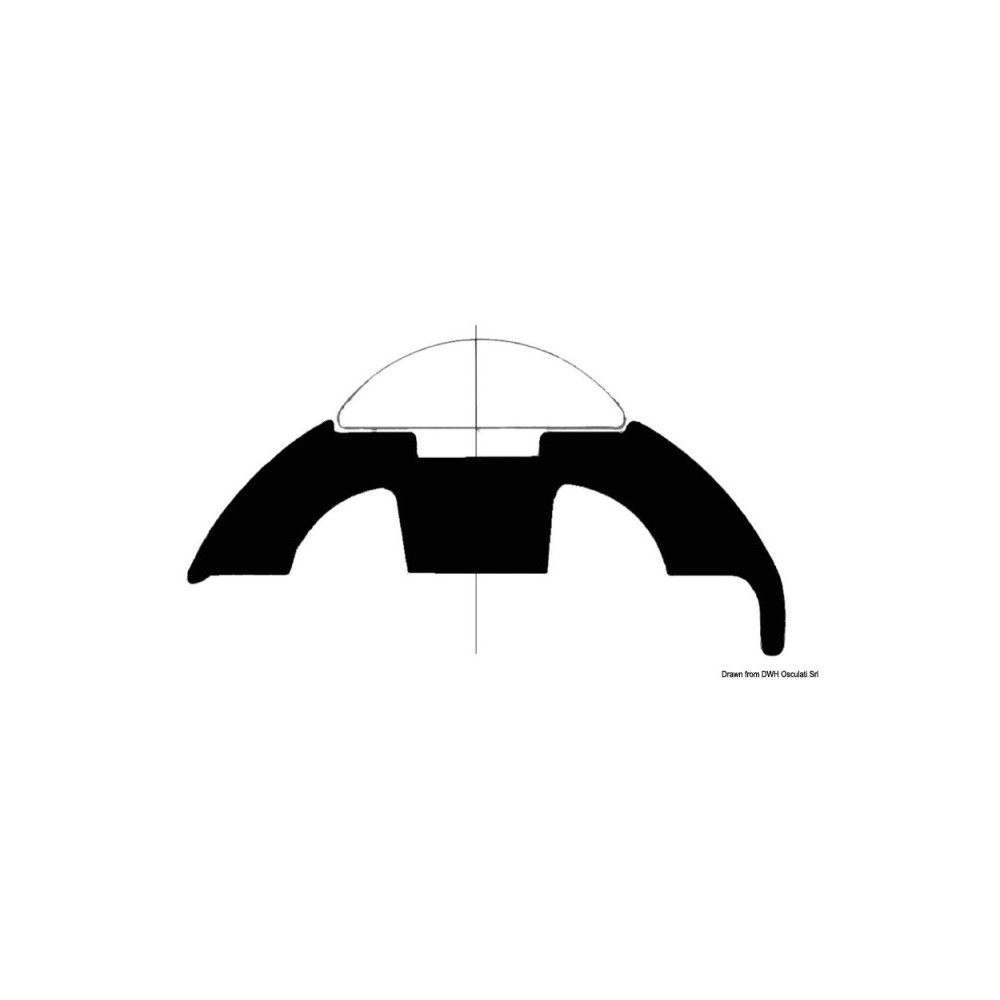 Base x profilé PVC blanc 45 mm