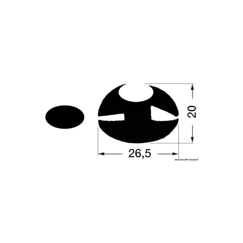 Profilé en PVC noir pour fenêtres 26,5x20 mm – Image 2