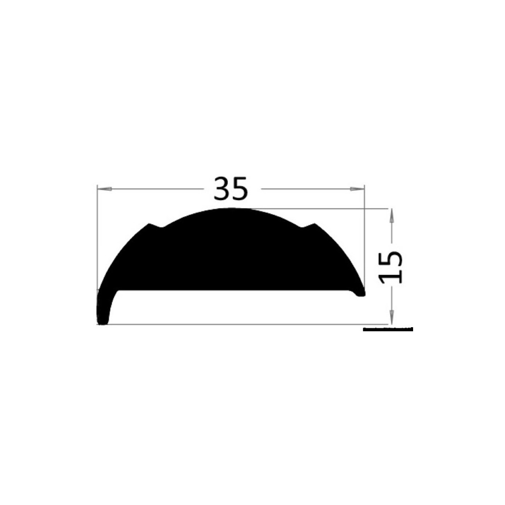 Base PVC noir p-défense de quai 20 évasé – Image 4