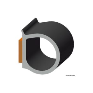 Profilé adhésif en EPDM noir 17,5x16,9 mm