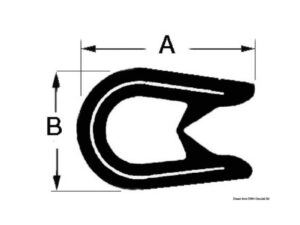 Profilé PVC blanc semi-flexible armé 1,5x4 mm