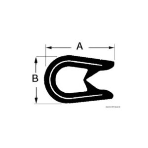 Profilé PVC blanc semi-flexible armé 1,5x4 mm