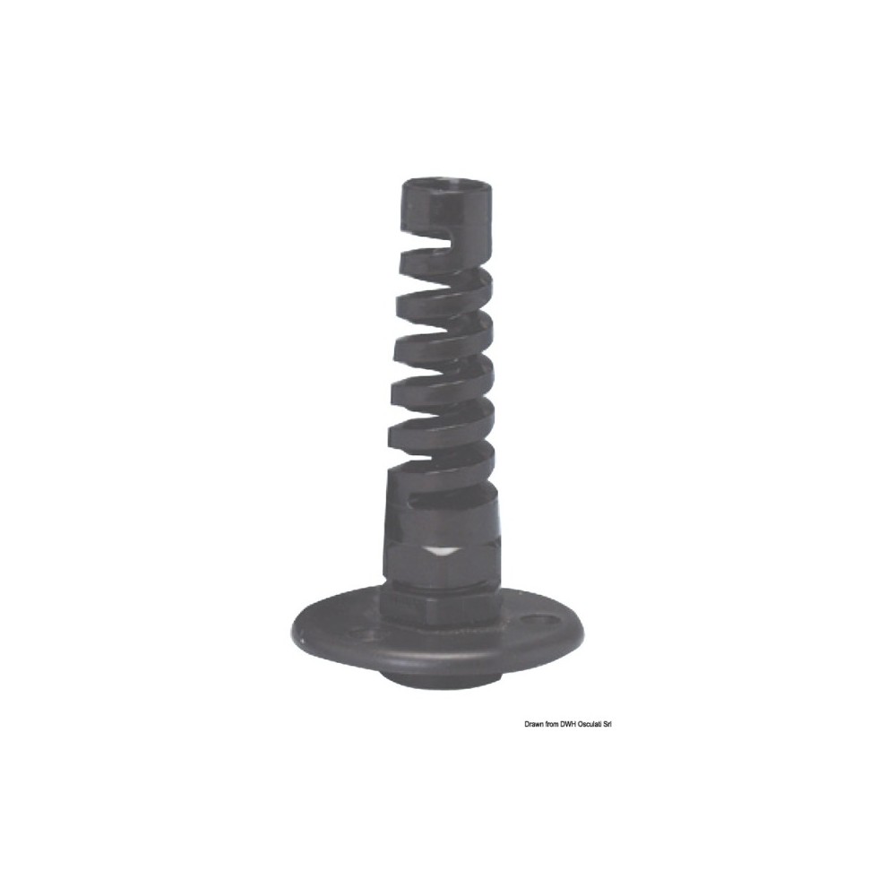 Kit passe paroi nylon noir flange inox