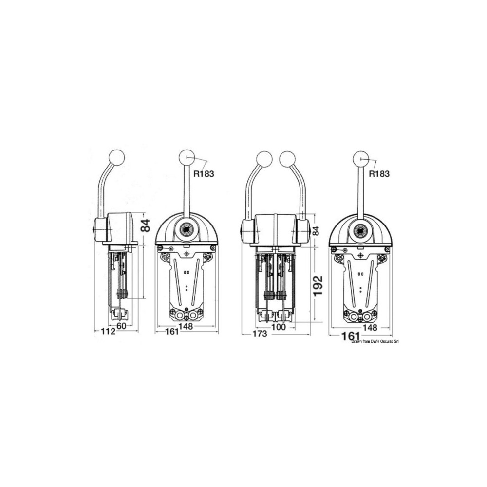 Boîtier commande mono-levier B301CR double – Image 2