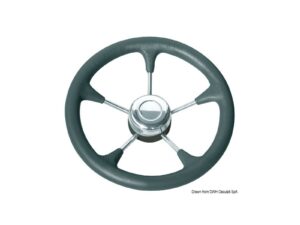 Volant polyuréthane souple avec cône noir 350 mm pour bateau