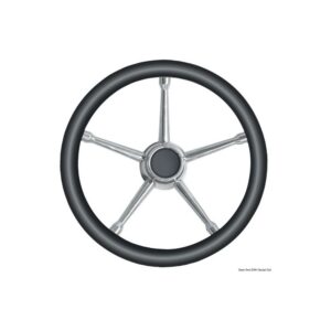 Volant A polyuréthane souple carbone/inox 350 mm Noir