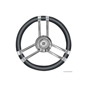 Volant C polyuréthane souple blanc/inox 350 mm