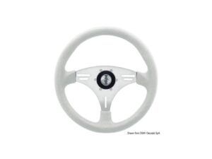 Volant MANTA blanc/argent 355 mm