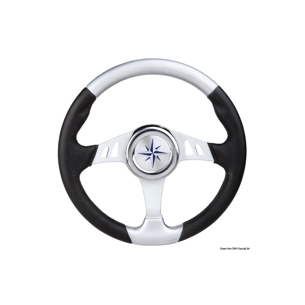 Volant noir/argent 350 mm