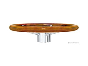 Volant inox avec couronne en acajou 350 mm