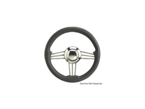 Volant inox+polyurethane gris 350 mm