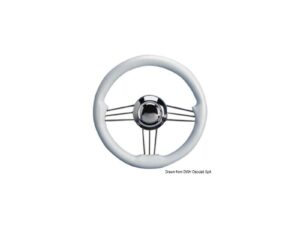 Volant inox+polyurethane blanc 350 mm