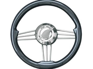 Volant inox+carbone 350 mm