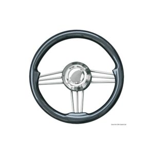 Volant inox+carbone 350 mm
