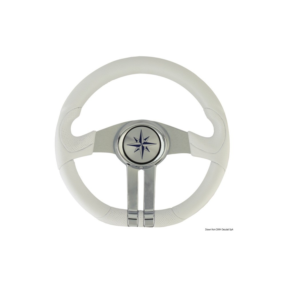 Volant Baltic blanc branches argent/chrome