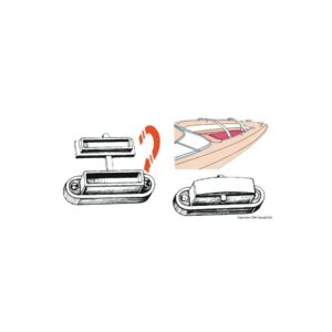 Embout laiton chromé p. bâches 67x14 mm