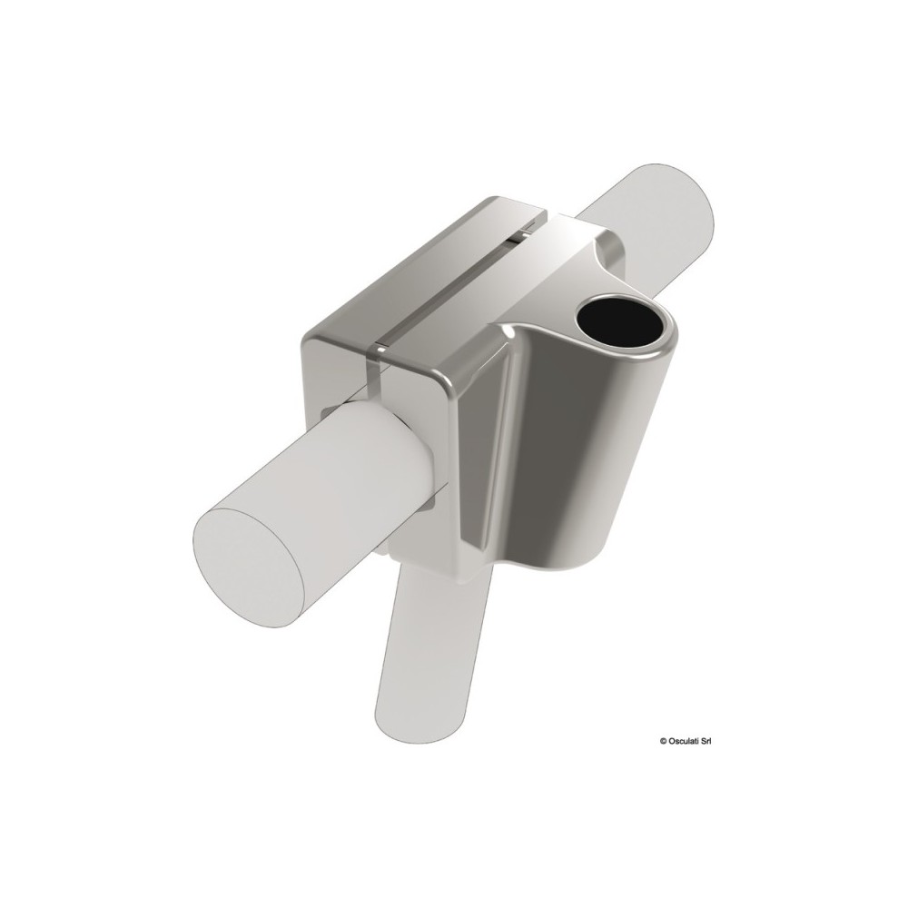 Bases DX-SX en acier inox, fixation sur balcon, système Mickey – Image 2