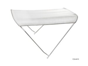 Bimini pliable 2 arceaux blue navy 130/140 cm Blanc