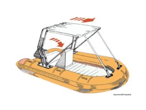 Taud télescopique 120×145 cm Blanc