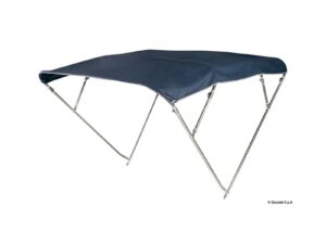 Bimini 4 arceaux haut AISI316 180/190 cm bleu navy Inox AISI 316