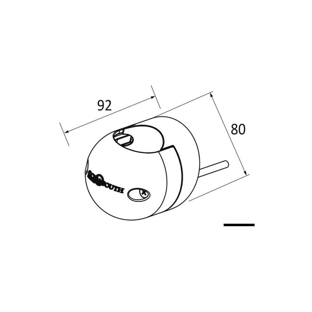Base aveugle pour T-Top Ø 44 mm – Image 2