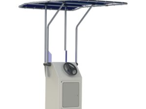 T-Top rétractable en aluminium bleu 1350x1050 mm pour bateau