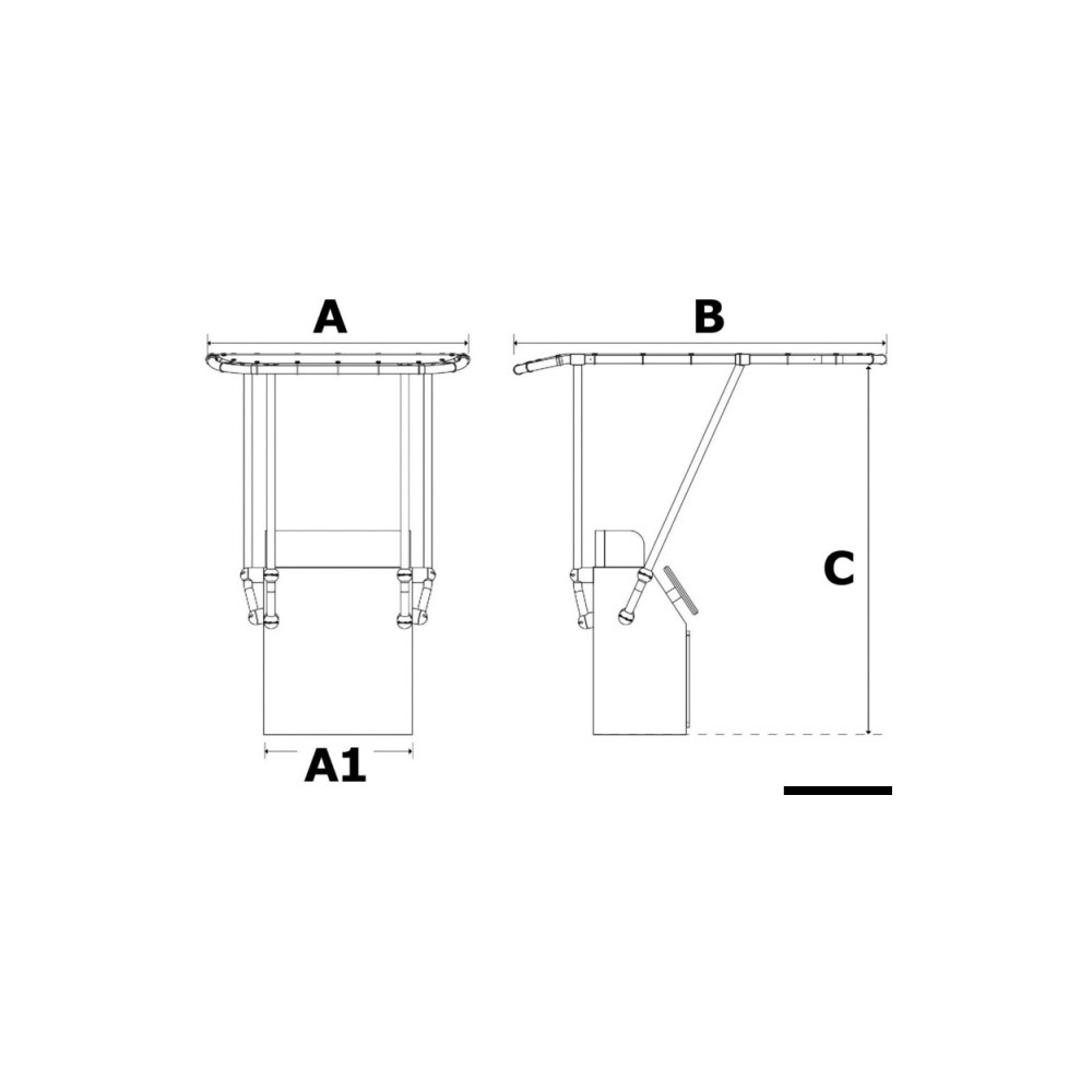 T-Top professionell en aluminium 2000x1400 mm – Image 3