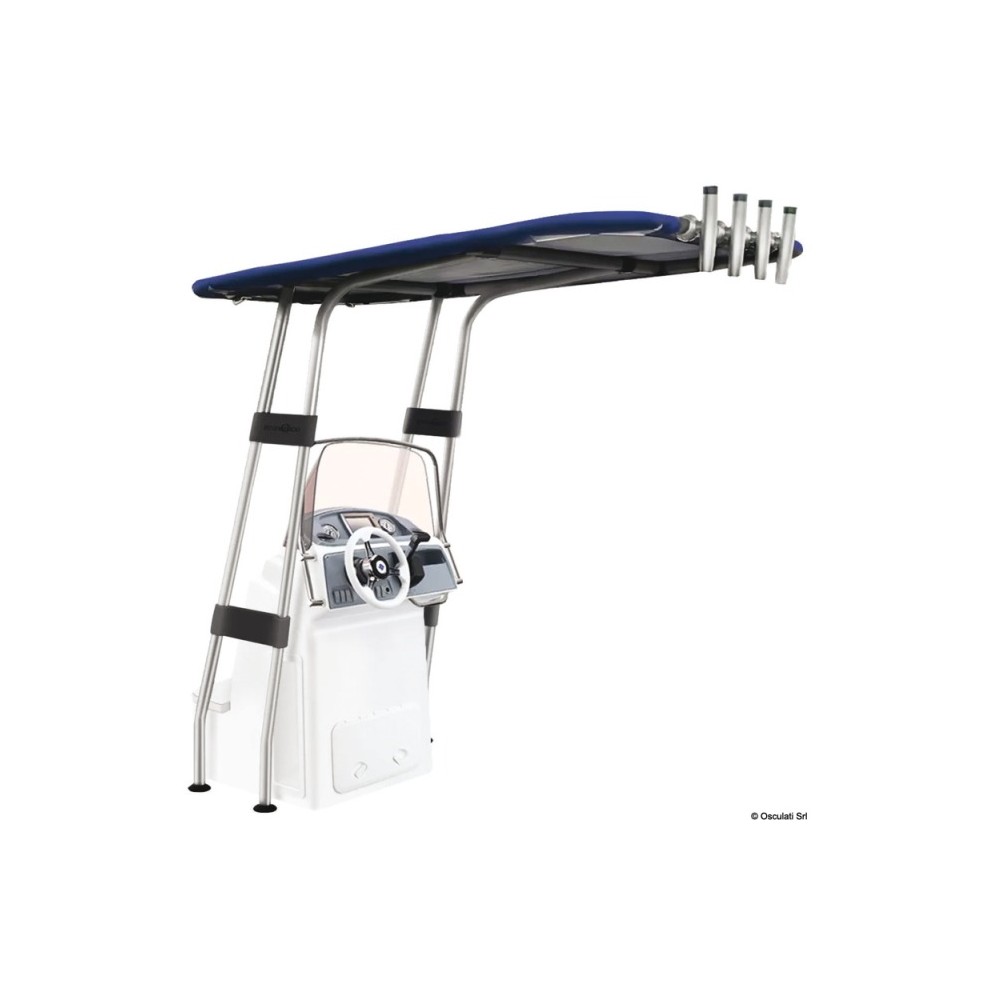 T-Top professionnel 2000x1600 blanc avec bâche bleue