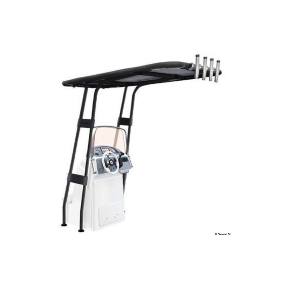 T-Top professionnel 2000x1600 noir avec bâche noire