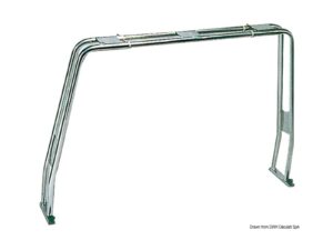 Roll bar inox rabattable p.bateaux 125-220 cm