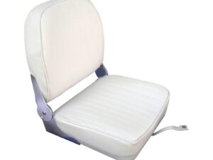 Siège dossier rabattable coussin en vinyle blanc pour bateau