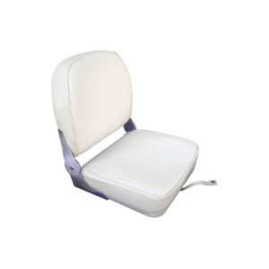 Siège dossier rabattable coussin en vinyle blanc pour bateau
