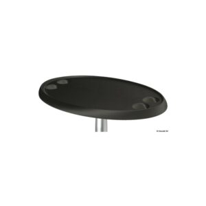 Table ovale noire 762 x 457 mm