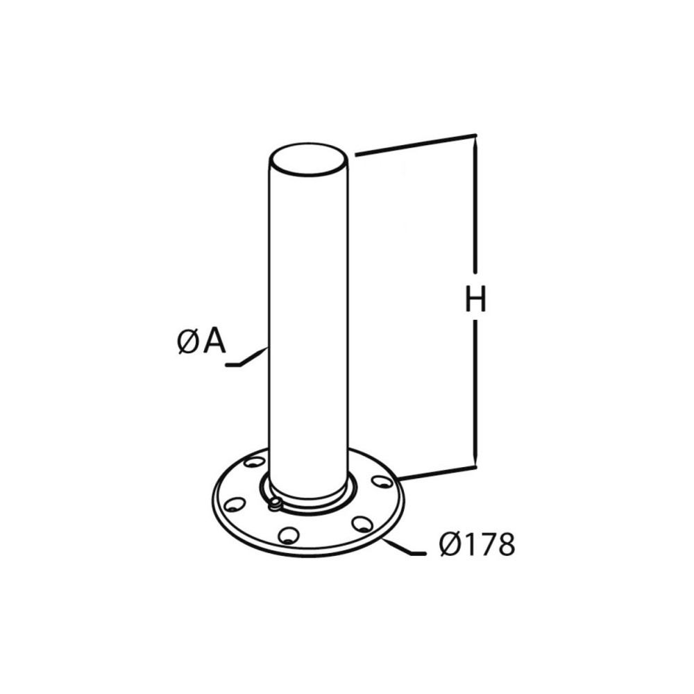 Pied table Thread Lock téléscopique 685 mm – Image 3