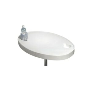 Table oval en ABS blanc 77x51 cm