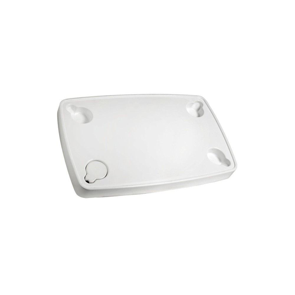 Table rectangulaire en ABS blanc 81x51 cm