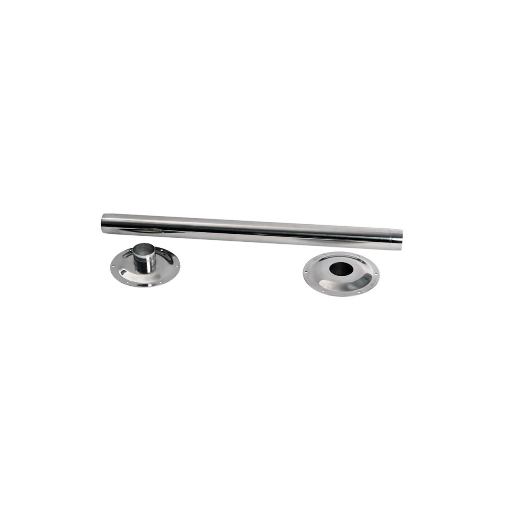 Pied de table inox poli 670 mm