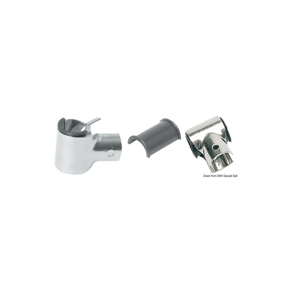 Raccord en T inox p.plate-forms Ø 22 mm