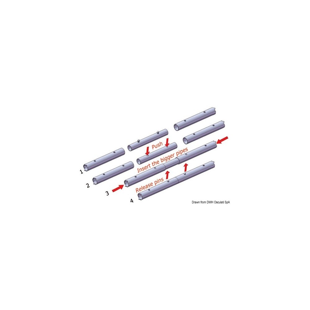 Raccord tuyau rectiligne 150 mm 22x1,2 mm – Image 2