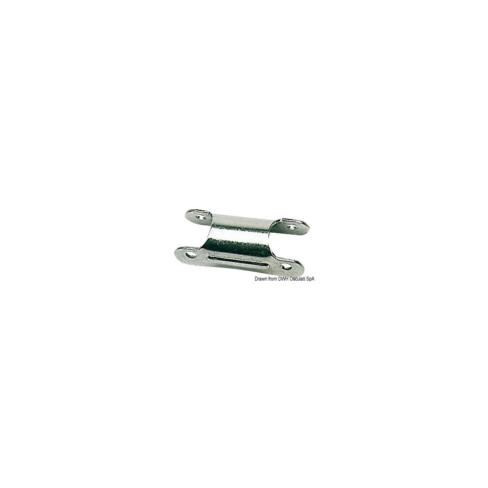 Charnière inox p. échelle tube Ø 22 mm